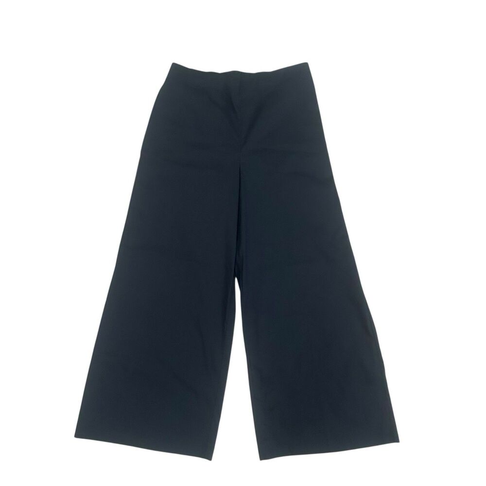 MeiMeij Wide Leg Crop Pants Womens 44 Large Blue  Lightweight Pull On Italy